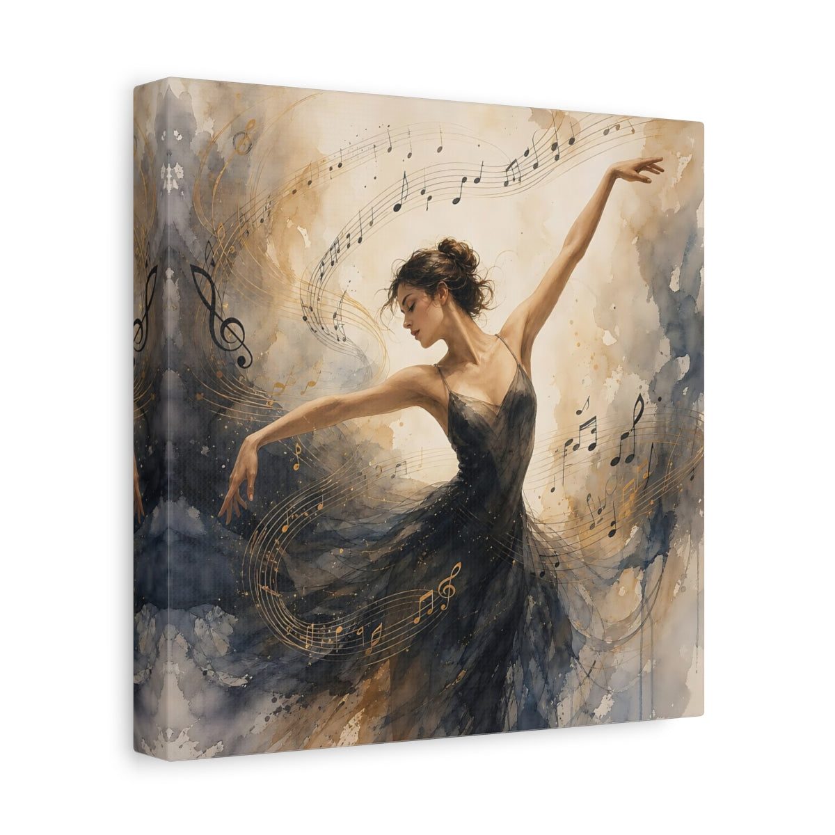 Side Mockup 9. Melody Of The Ballerina shown as canvas print