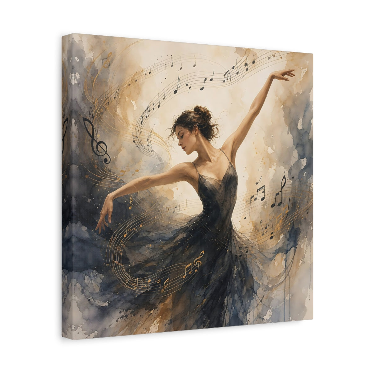 Side Mockup 7. Melody Of The Ballerina shown as canvas print