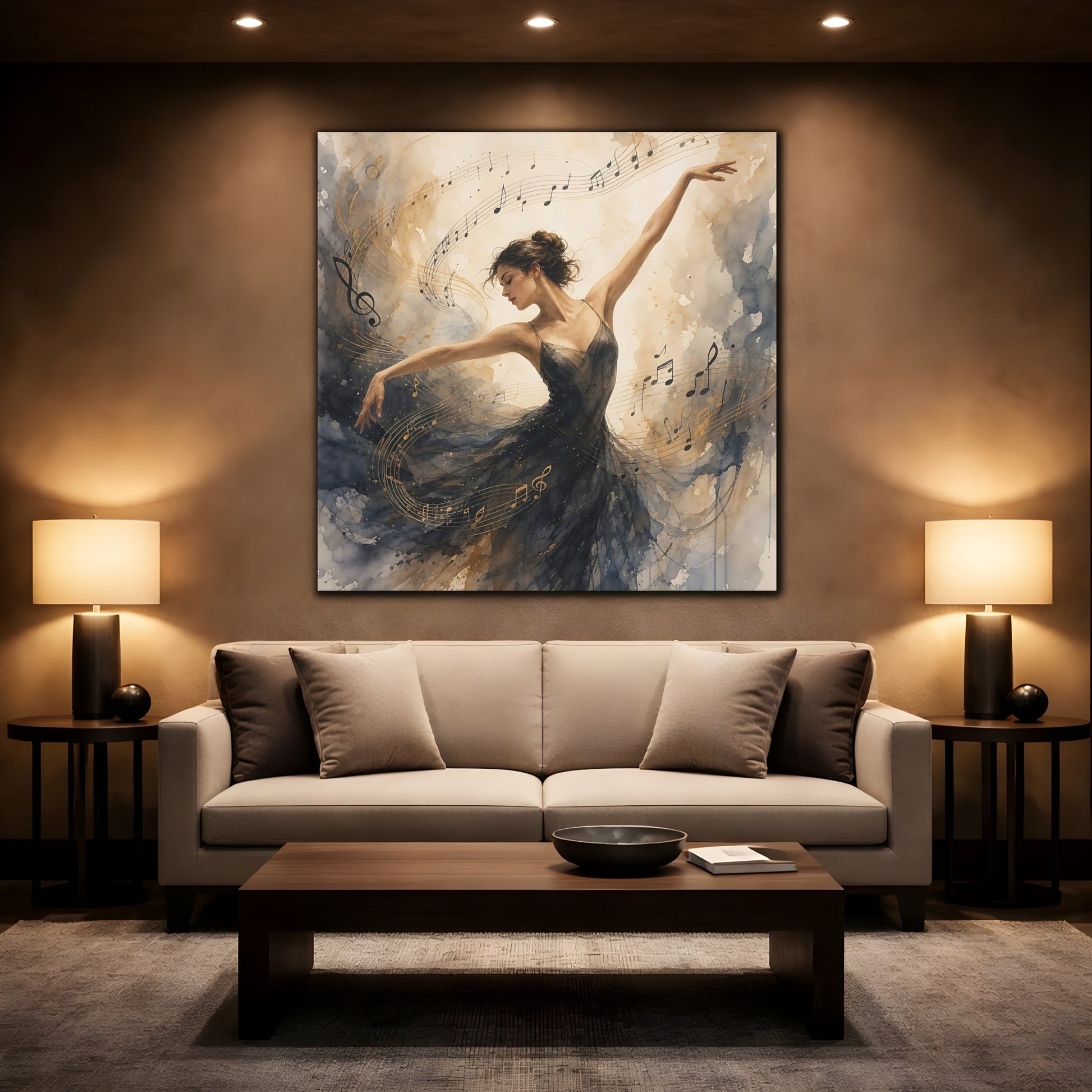 Mockup 2. Melody Of The Ballerina shown as canvas print