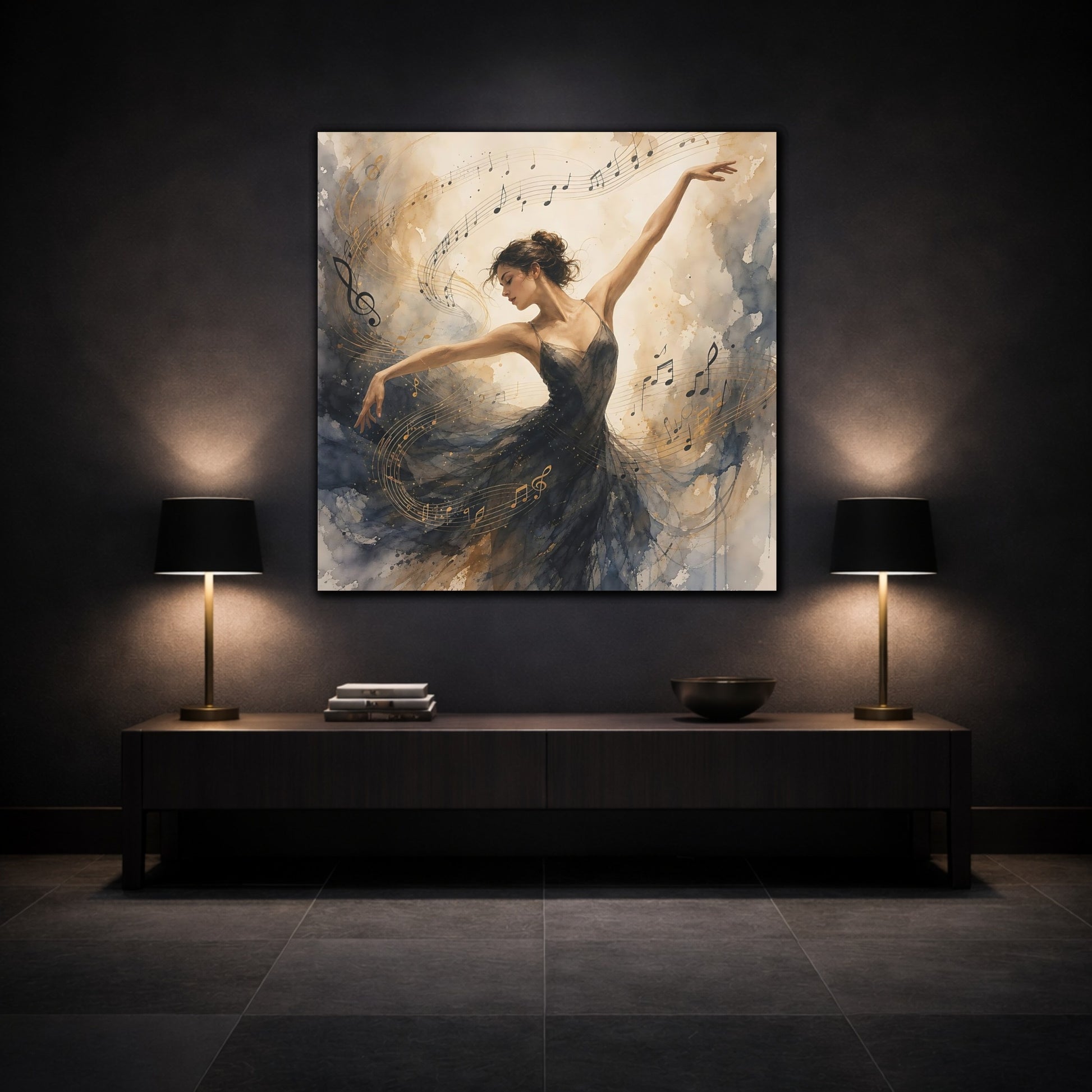 Mockup 3. Melody Of The Ballerina shown as canvas print
