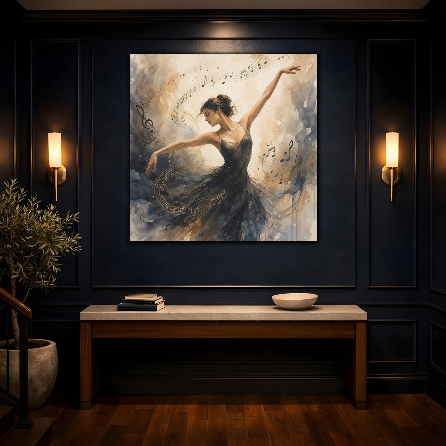 Mockup 4. Melody Of The Ballerina shown as canvas print