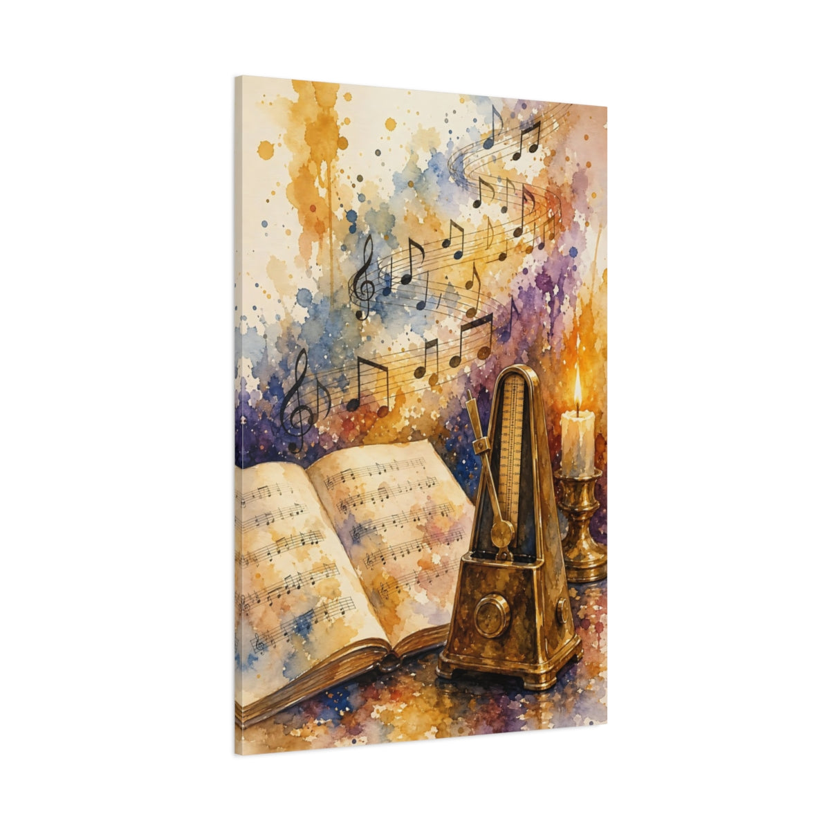Side Mockup 1. Melody Of Time shown as canvas print