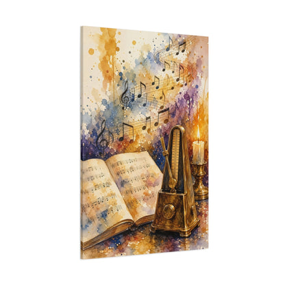 Side Mockup 1. Melody Of Time shown as canvas print