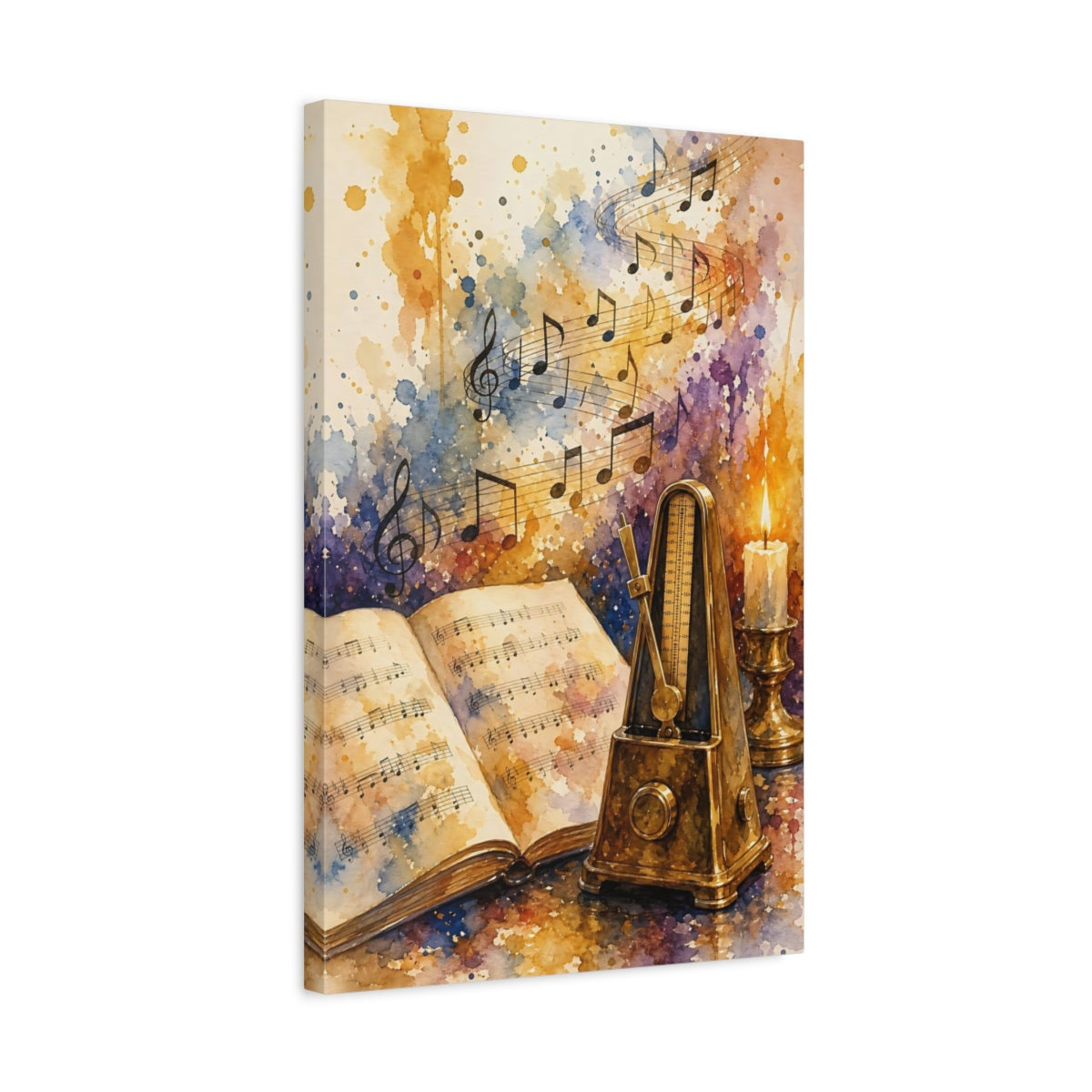 Side Mockup 3. Melody Of Time shown as canvas print