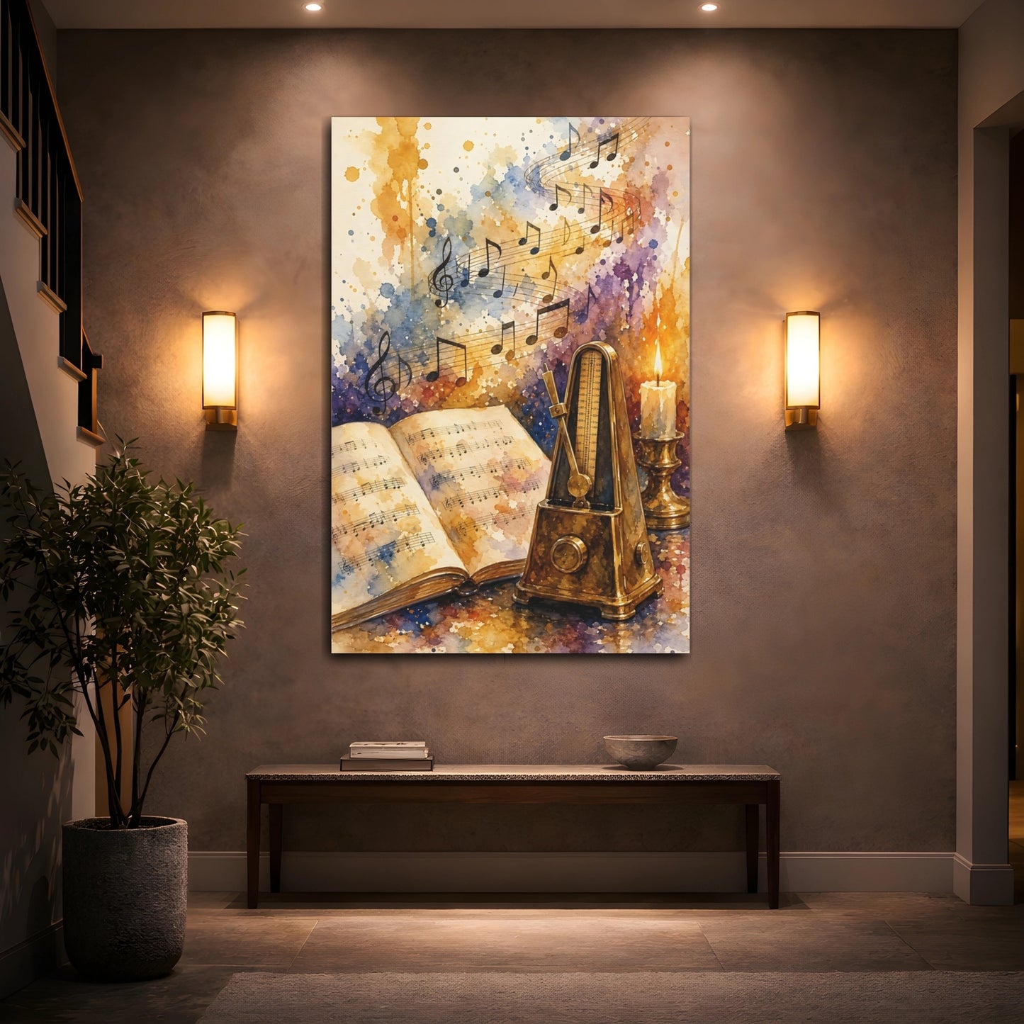 Mockup 2. Melody Of Time shown as canvas print