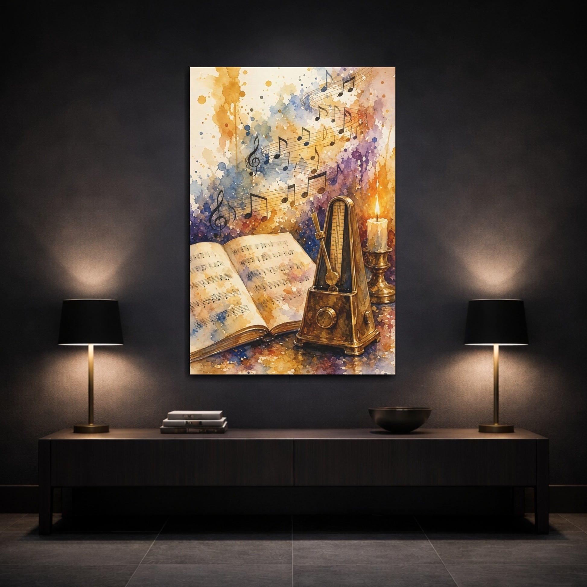 Mockup 3. Melody Of Time shown as canvas print
