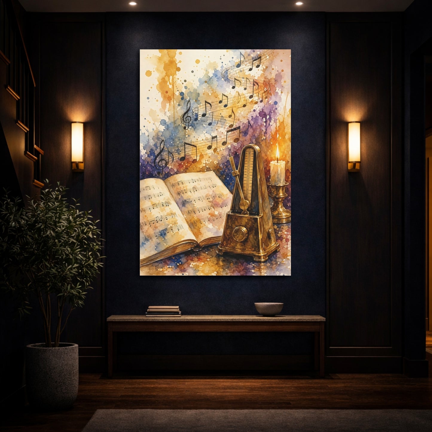 Mockup 4. Melody Of Time shown as canvas print