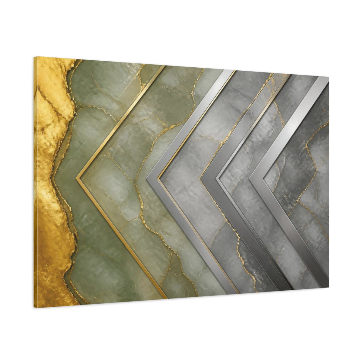 Side Mockup 1. Metal Bands Abstract Accent shown as canvas print