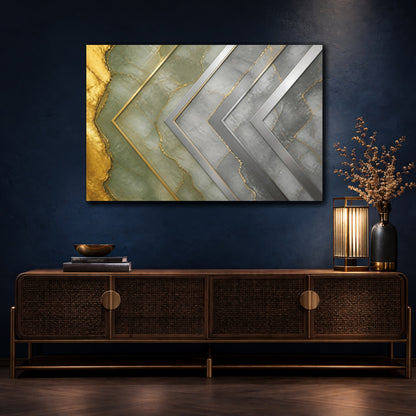 Mockup 4. Metal Bands Abstract Accent shown as canvas print