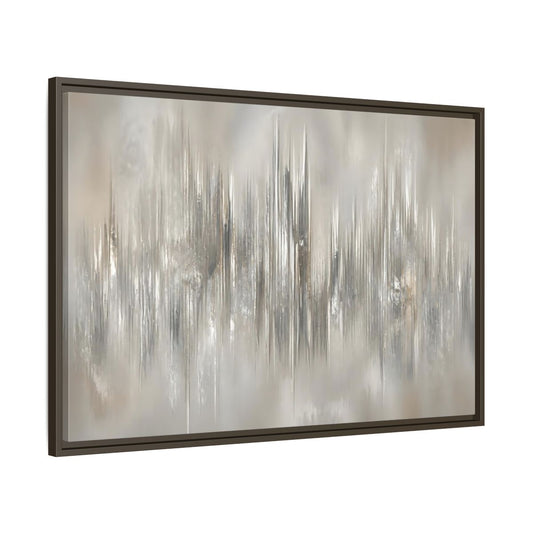 Main Mockup. Metallic Vertical Harmony shown as framed canvas print