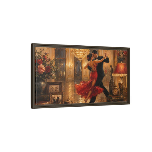 Main Mockup. Midnight Tango Elegance shown as framed canvas print