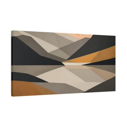 Side Mockup 1. Modern Geometric Mountains shown as canvas print