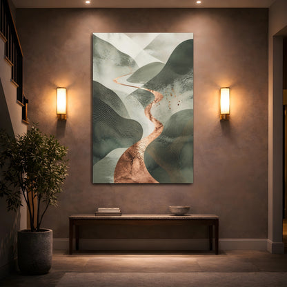 Mockup 2. Modern Sage Hills shown as canvas print