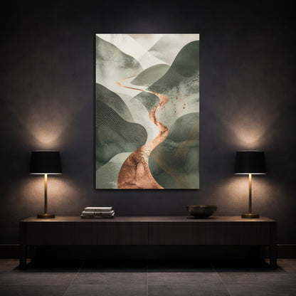 Mockup 3. Modern Sage Hills shown as canvas print