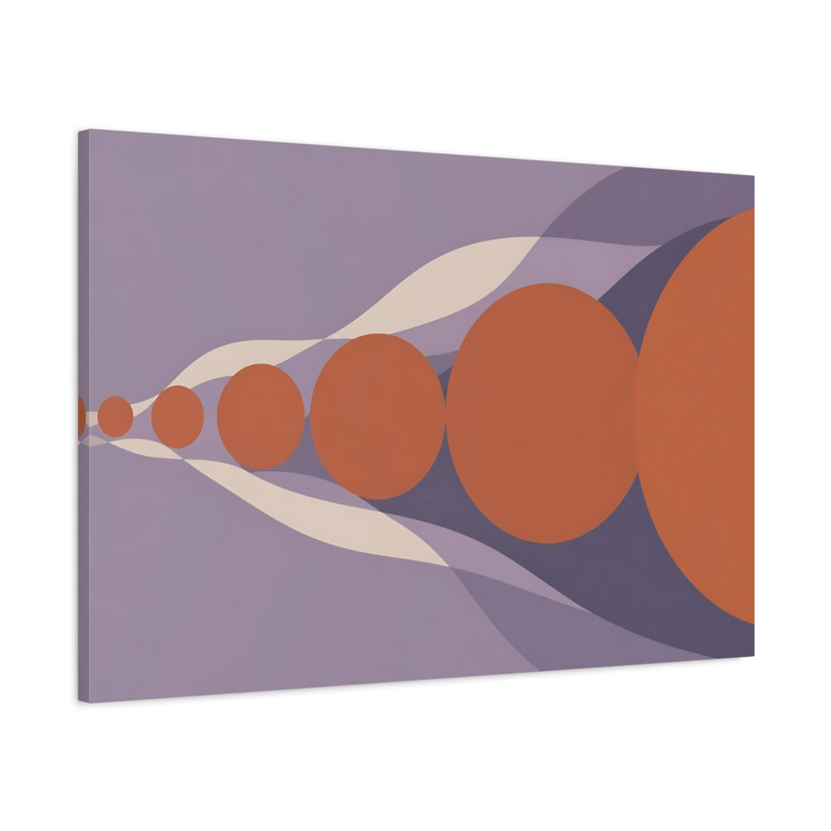 Main Mockup. Modern Terracotta Circles shown as canvas print