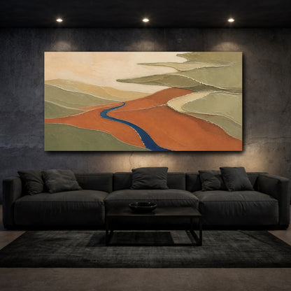 Mockup 3. Modern Terracotta Valley shown as canvas print