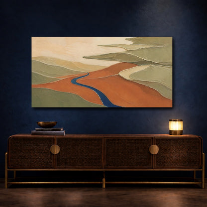 Mockup 4. Modern Terracotta Valley shown as canvas print