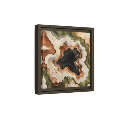 Side Mockup 20. Modern Topographic Basin shown as framed canvas print