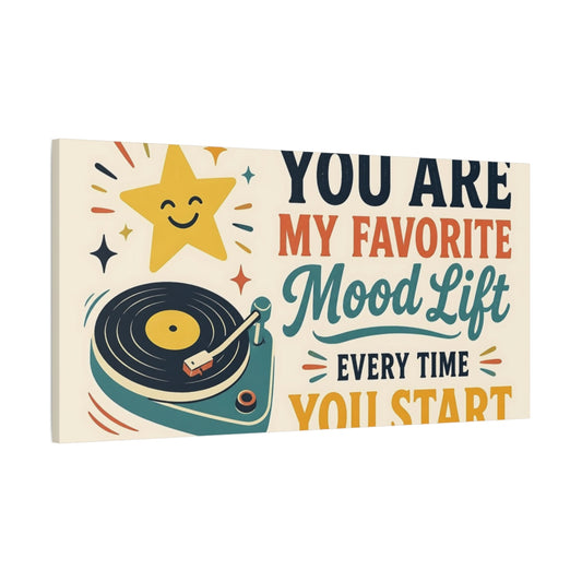 Main Mockup. Mood Lift Turntable shown as canvas print