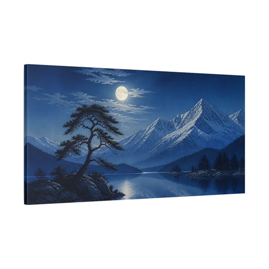 Main Mockup. Moonlit Alpine Pine shown as canvas print