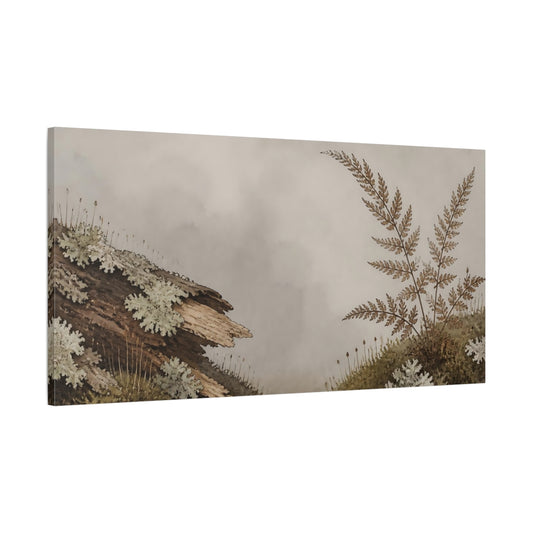 Main Mockup. Moss And Fern Forest Floor shown as canvas print