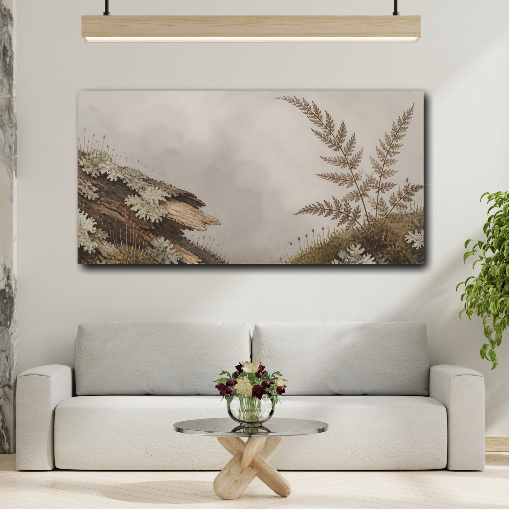 Mockup 2. Moss And Fern Forest Floor shown as canvas print