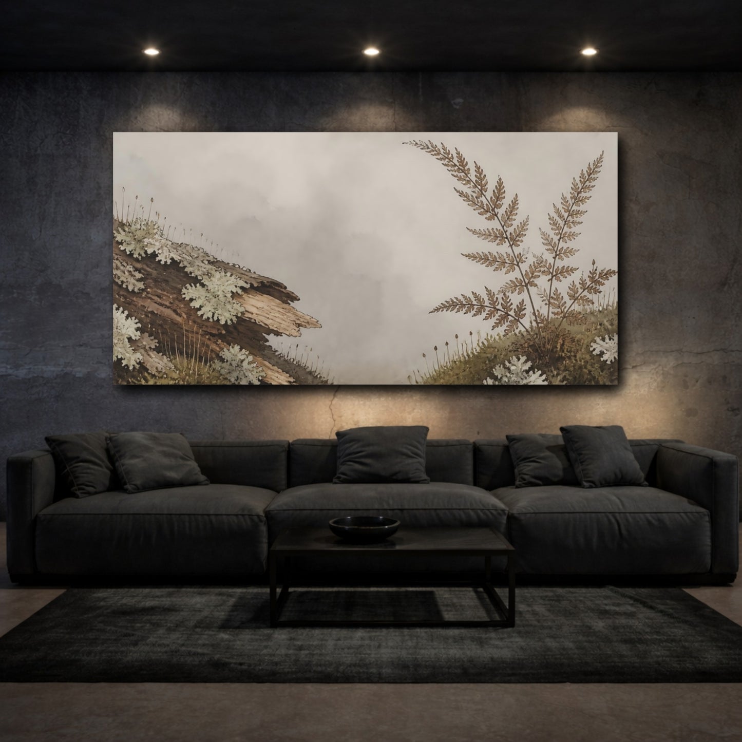 Mockup 3. Moss And Fern Forest Floor shown as canvas print