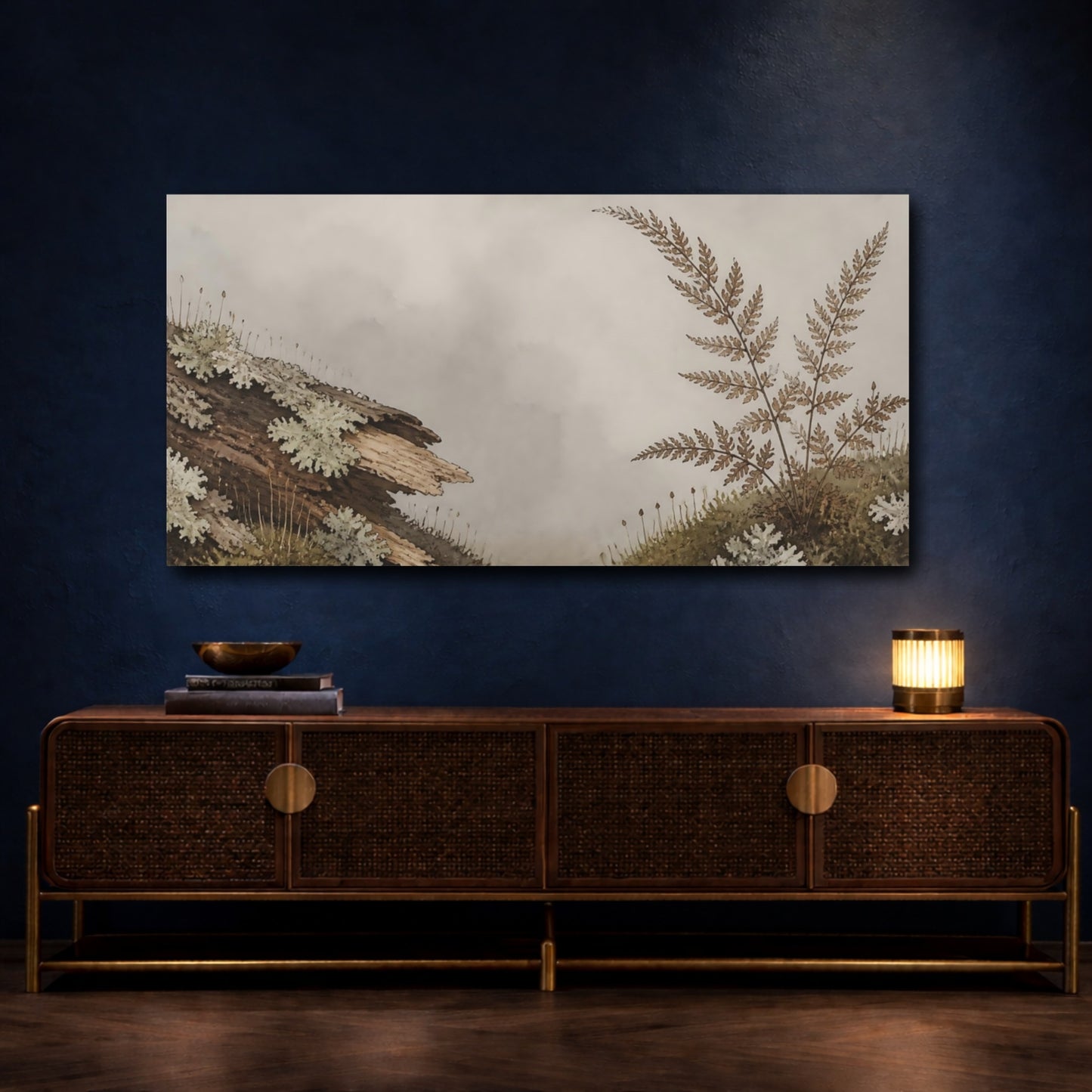 Mockup 4. Moss And Fern Forest Floor shown as canvas print