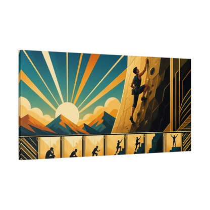 Side Mockup 2. Motivation: Climber Ascent shown as canvas print