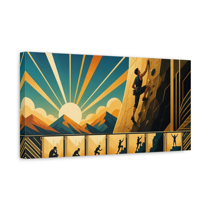 Side Mockup 3. Motivation: Climber Ascent shown as canvas print