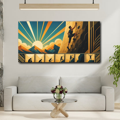 Mockup 2. Motivation: Climber Ascent shown as canvas print
