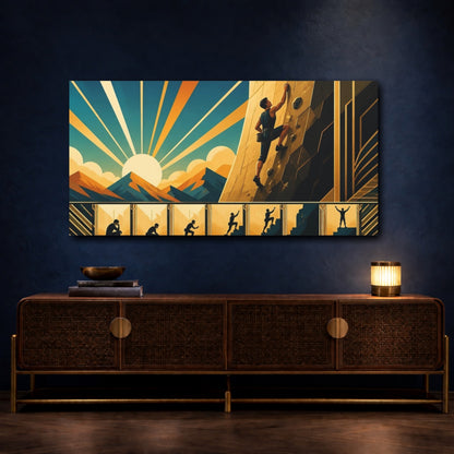 Mockup 4. Motivation: Climber Ascent shown as canvas print