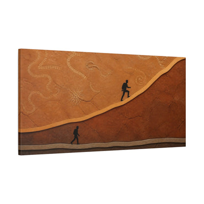 Main Mockup. Motivation Hiker On Fossil Slab shown as canvas print