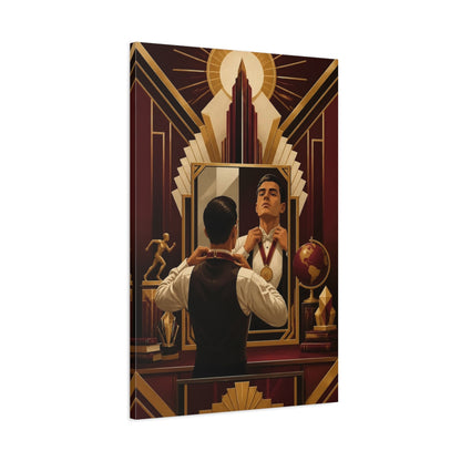 Main Mockup. Motivation: Man With Medal shown as canvas print