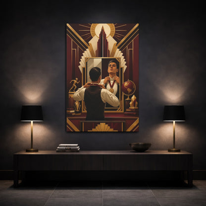 Mockup 3. Motivation: Man With Medal shown as canvas print