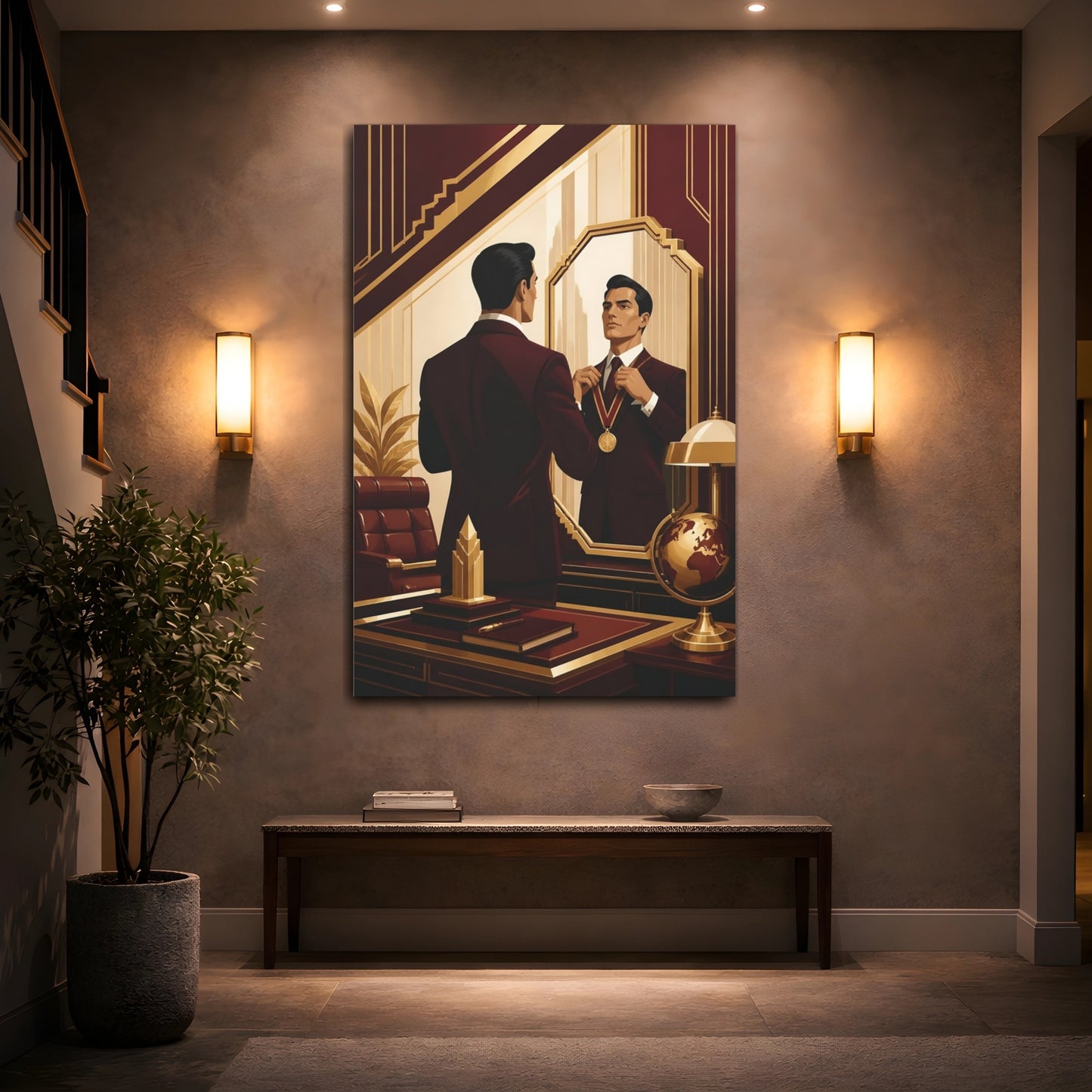 Mockup 2. Motivation: Medal Reflection shown as canvas print