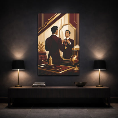 Mockup 3. Motivation: Medal Reflection shown as canvas print