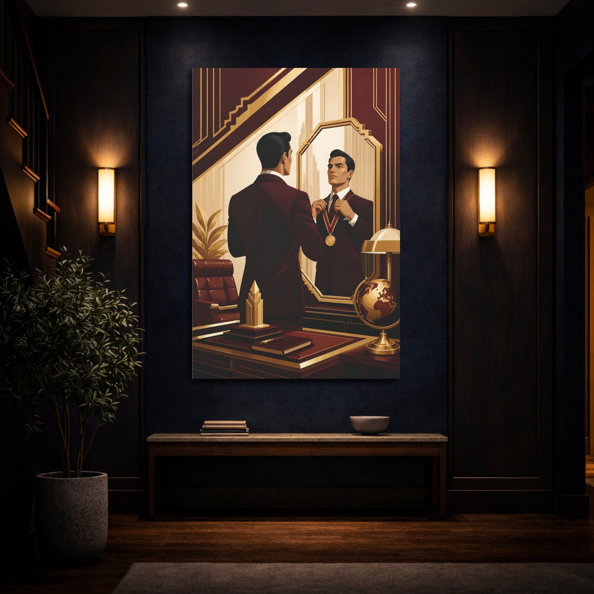 Mockup 4. Motivation: Medal Reflection shown as canvas print