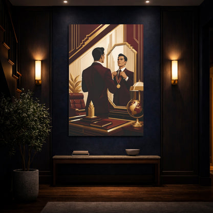 Mockup 4. Motivation: Medal Reflection shown as canvas print