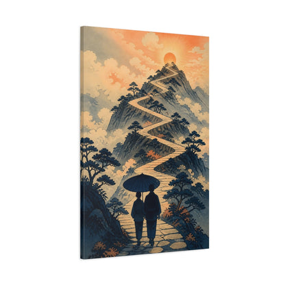 Main Mockup. Motivation Motivational Mountain Path shown as canvas print