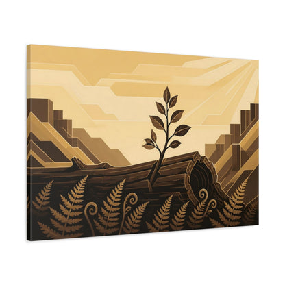 Main Mockup. Motivation Sapling Rising shown as canvas print