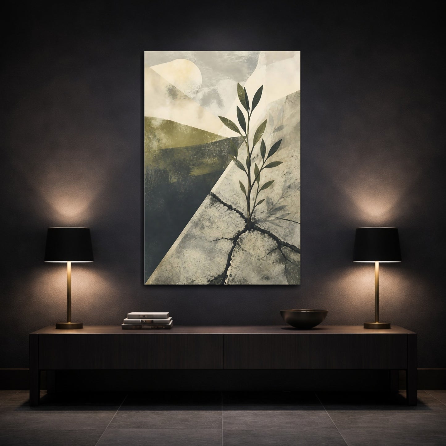 Mockup 3. Motivation Sapling Rising shown as canvas print