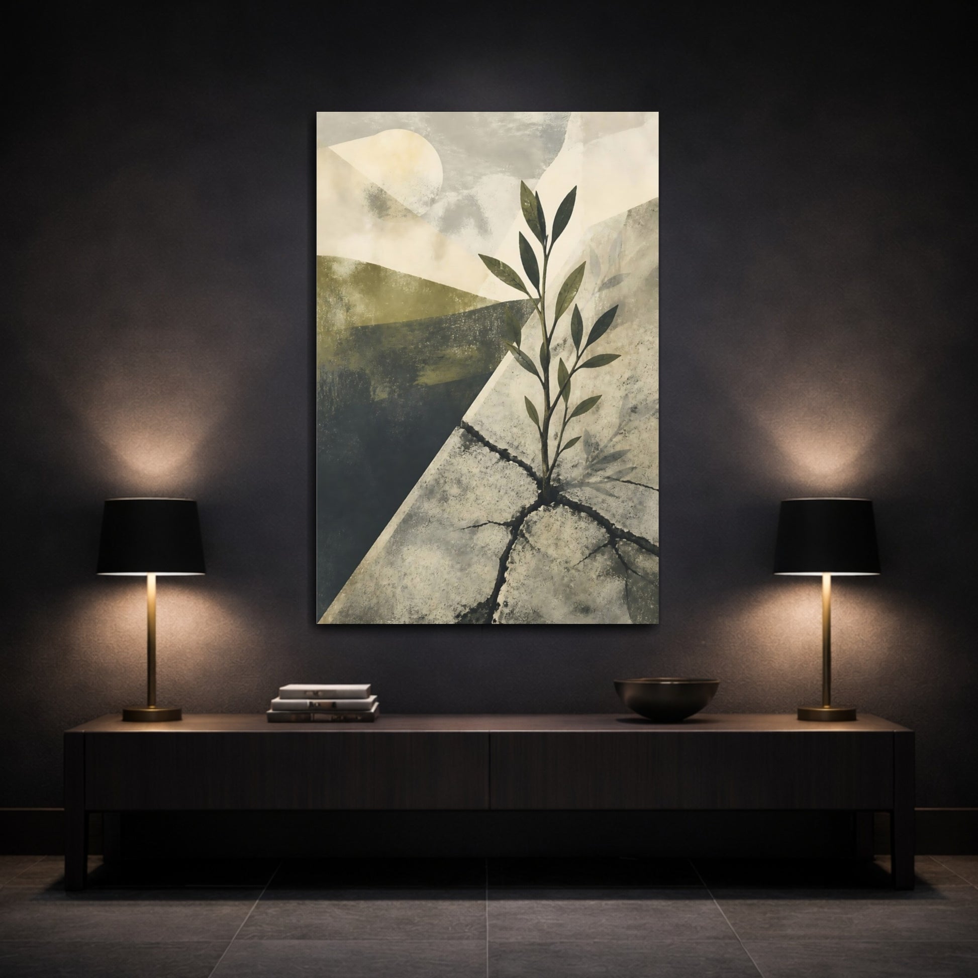 Mockup 3. Motivation Sapling Rising shown as canvas print