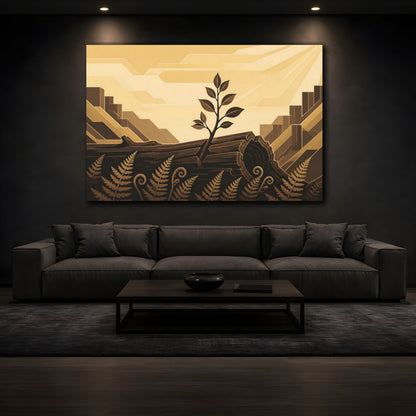 Mockup 3. Motivation Sapling Rising shown as canvas print