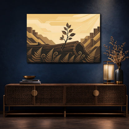 Mockup 4. Motivation Sapling Rising shown as canvas print