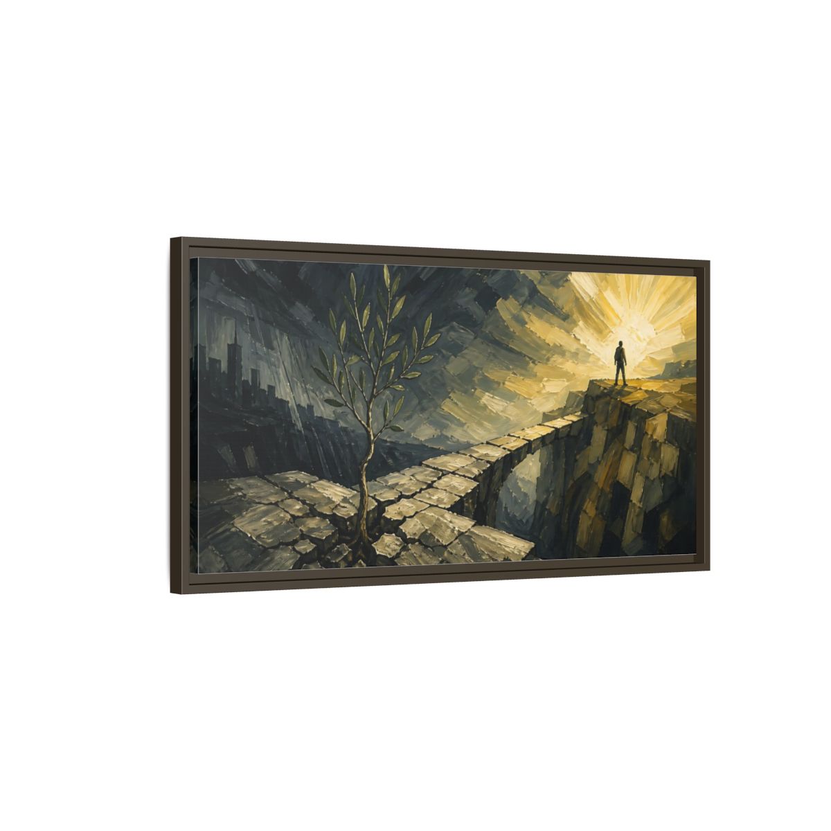 Main Mockup. Motivation: Young Tree shown as framed canvas print