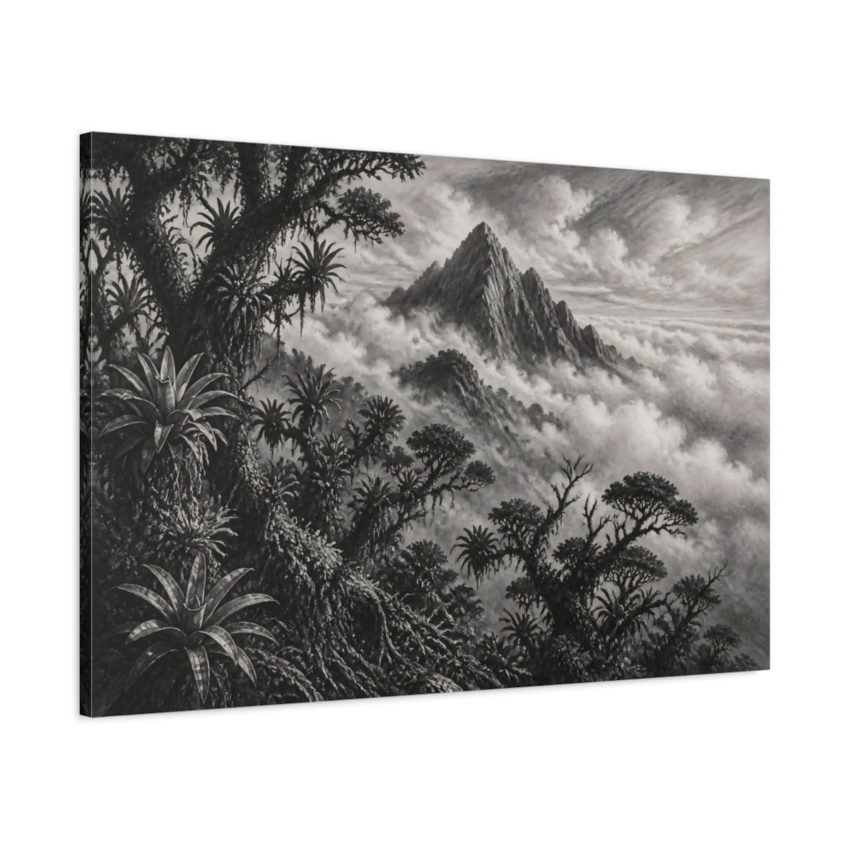 Main Mockup. Mountain Peak Landscape shown as canvas print