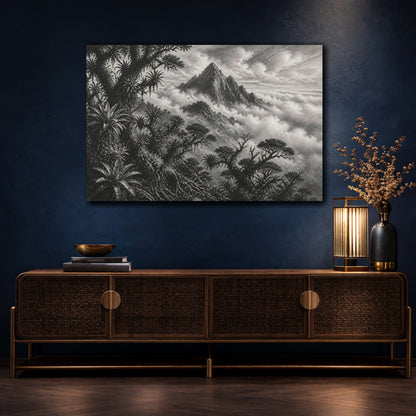 Mockup 4. Mountain Peak Landscape shown as canvas print
