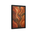Side Mockup 6. Nature Abstract Foliage Bronze And Terracotta shown as stretched canvas wall art