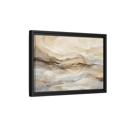 Side Mockup 6. Nature Abstract Landscape Earthy Neutrals shown as stretched canvas wall art